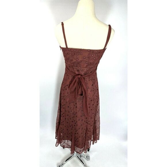 Coast Romantic Eyelet Dress A-Line Size 6 Embroidery Tulle Spaghetti Strap - Picture 2 of 12